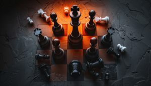 communities An abstract chessboard representing the structural forces that shaped historic Black business districts and their strategic resilience.